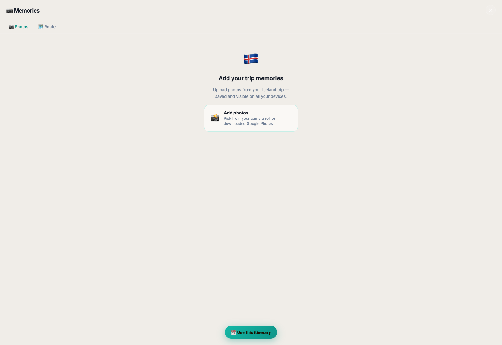 Every photo lands on the day you took it.